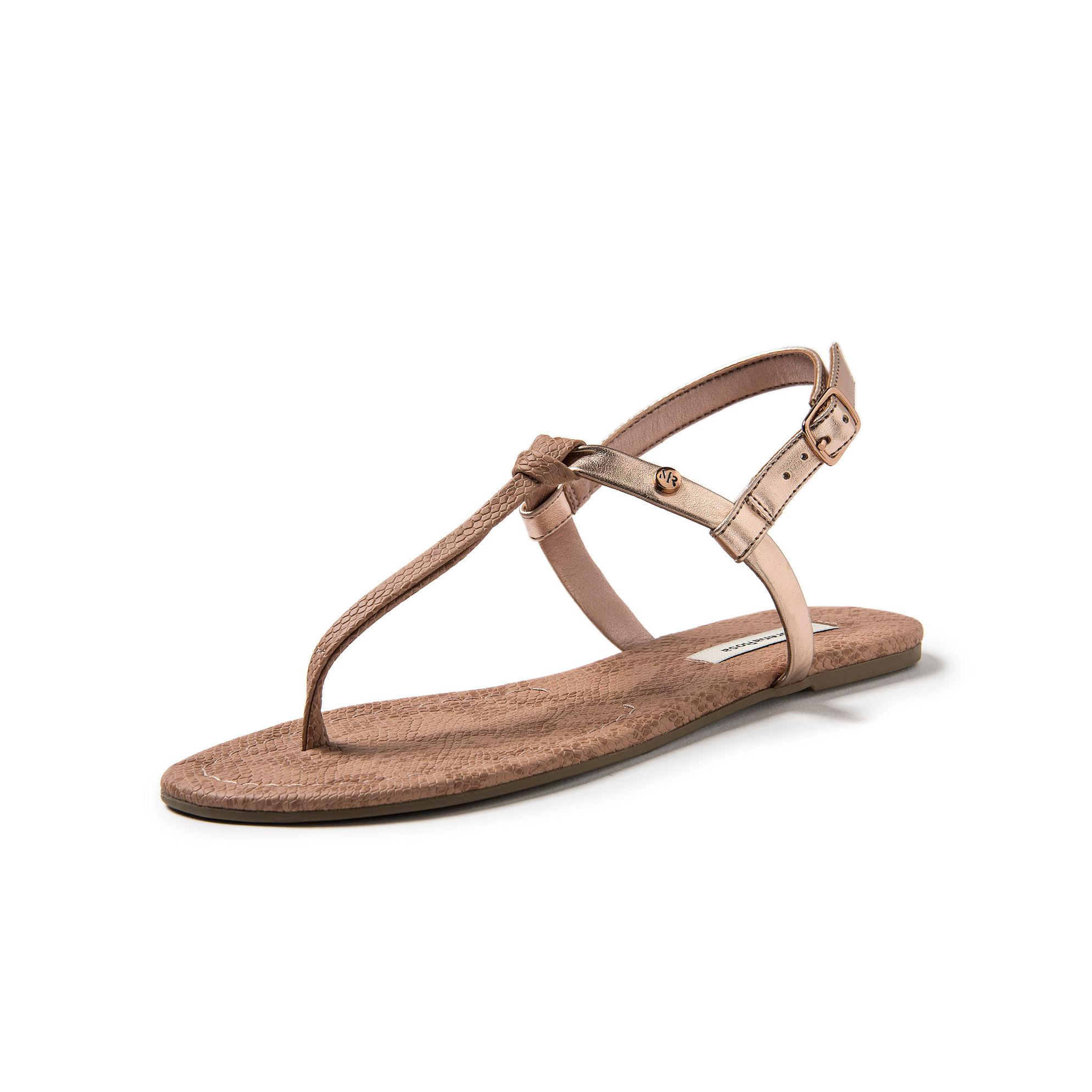 sandalia rasteira morena rosa